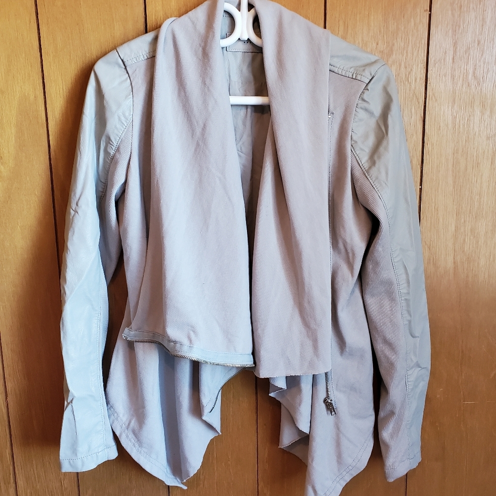 BlankNYC Faux Leather and Knit Jacket